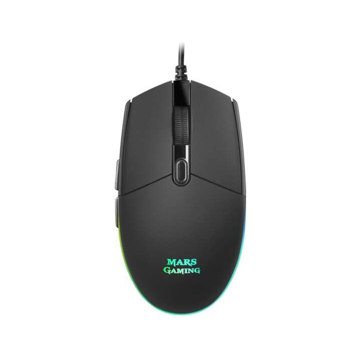 Mars Gaming MMG Raton Gaming USB 3200dpi - 6 Botones - Iluminacion LED RGB - Uso Diestro - Cable de 1.60m