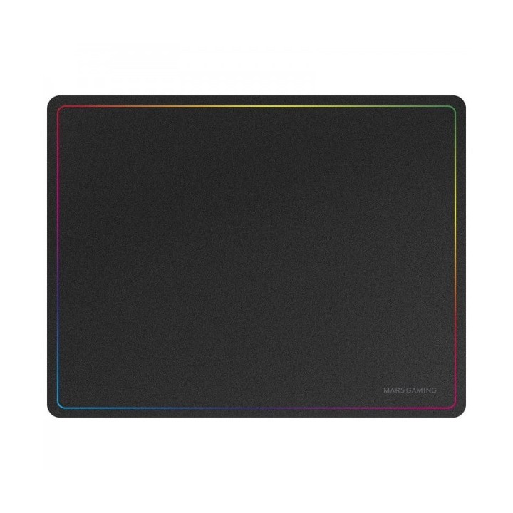 Mars Gaming Alfombrilla Gaming Nanotextil - Deslizamiento Suave - Efecto Rainbow - Base Antideslizante - Alta Durabilidad - Col
