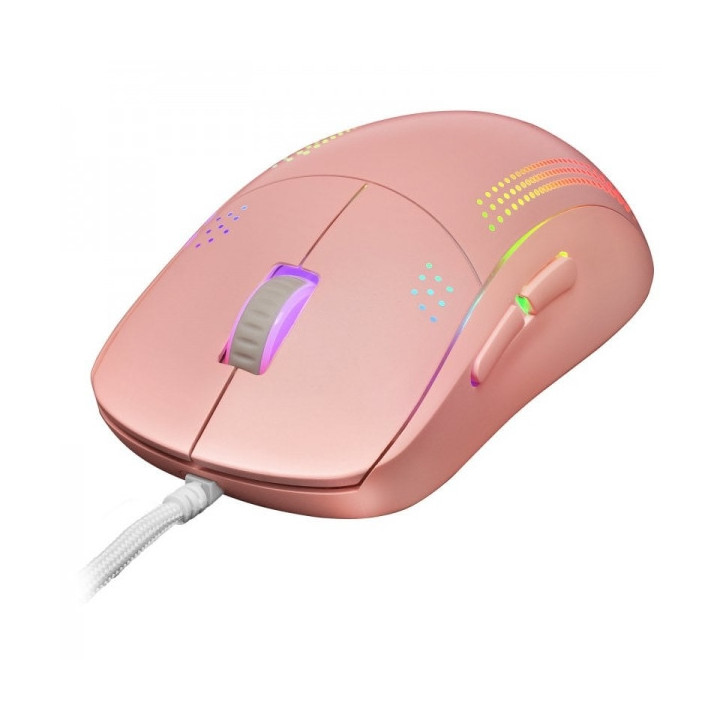 Mars Gaming MMPRO Raton Ambidiestro - Sensor 32K DPI - Iluminacion RGB Chroma - Switches KAILH - Cable Feather Paracord - 70g U