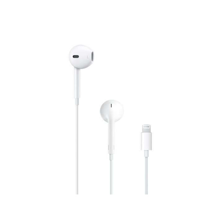 Apple EarPods Auriculares Binaurales Lightning - Microfono Integrado - Control de Volumen - Color Blanco