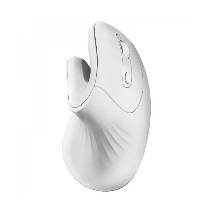 Mars Gaming MMW-ERGOPRO Raton Inalambrico Vertical - Sensor Optico 3200 DPI - Switches HUANO - Conectividad 2.4GHz - Color Blan