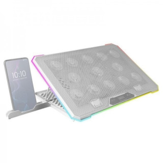 Mars Gaming MNBC13 Base de Refrigeracion Avanzada - 13 Ventiladores Ultrasilenciosos - Iluminacion RGB Personalizable - 2 Puert