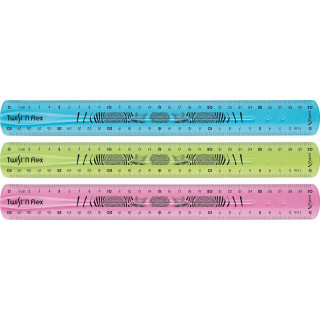 Maped Twist´n Flex Regla de Flexible 30cm - Irrompible - Doble Graduacion - Colores Aleatorios Azul