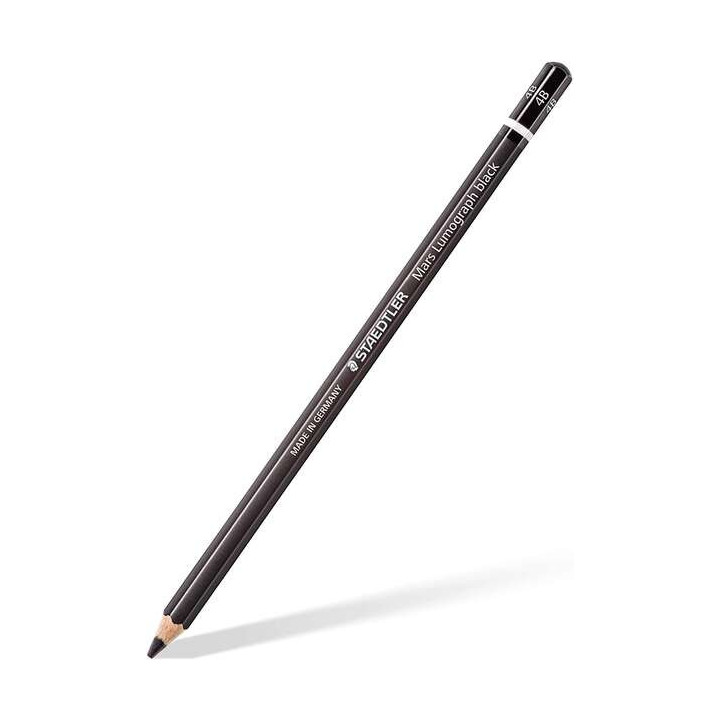 Staedtler Mars Lumograph Black Artist Pencil 100B Lapiz de Grafito - Mina 4B - Resistencia a la Rotura - Madera de Bosques Sost