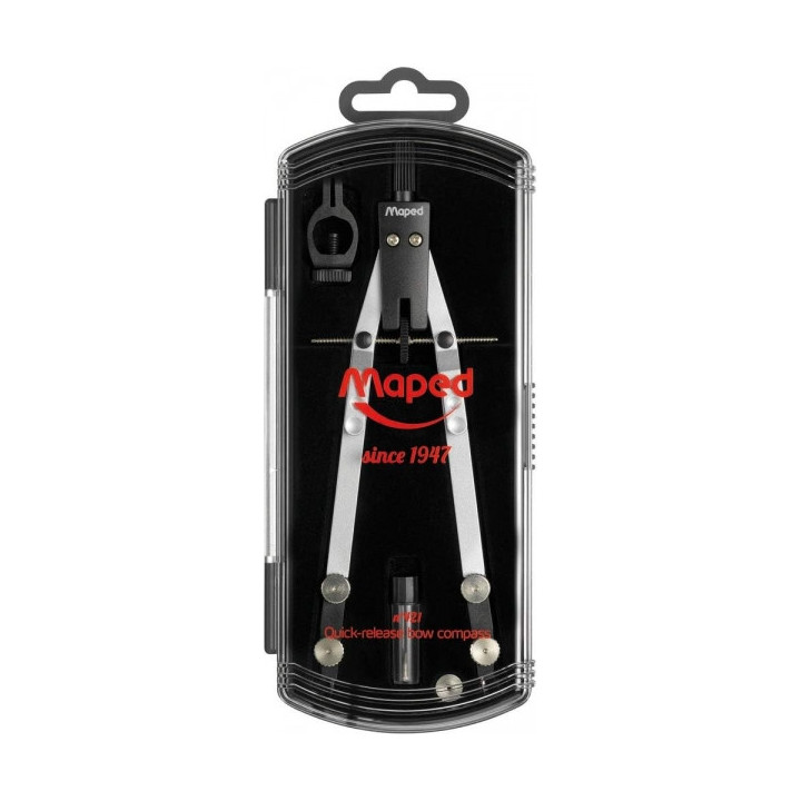 Maped Compas con Bigotera Rapida - Incluye Adaptador y Estuche de Minas