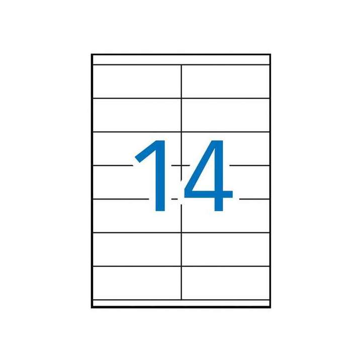 Apli Etiquetas Permanentes Blancas 105 x 40 mm - 100 Hojas