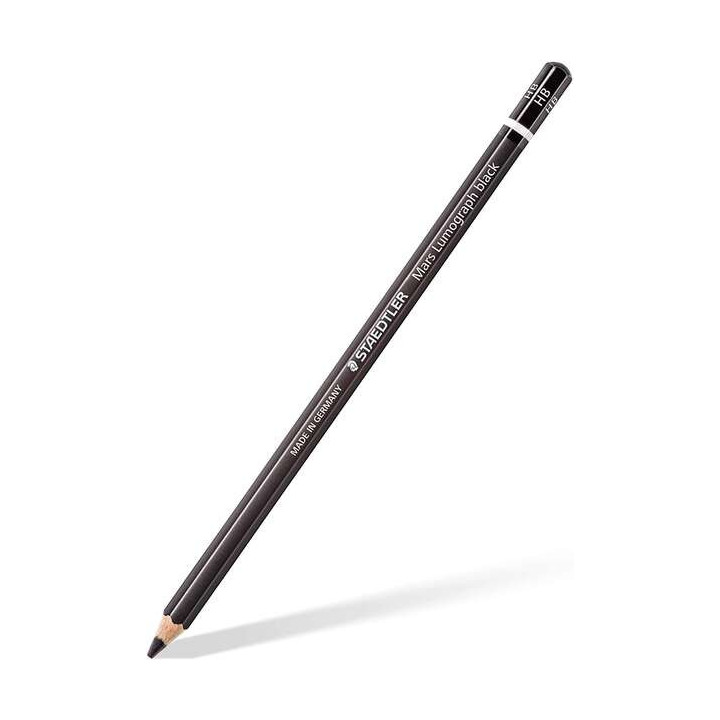 Staedtler Mars Lumograph Black Artist Pencil 100B Lapiz de Grafito - Mina HB - Resistencia a la Rotura - Madera de Bosques Sost