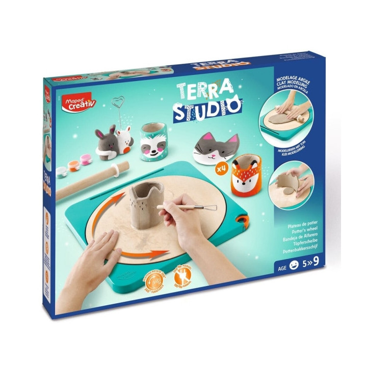 Maped Terra Studio Taller de Ceramica - Kit Infantil Completo y Facil de Usar - Para Niños a partir de 5 Años