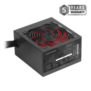 Mars Gaming MPIII850 Fuente de Alimentacion 850W ATX - Silencio Absoluto - Eficiencia Profesional - Diseño de Cables Optimizad