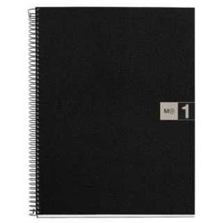 Miquel Rius Notebook1 Cuaderno de Espiral Formato A4 - 80 Hojas Microperforadas con 4 Taladros - Cuadricula 5x5 - Banda de las