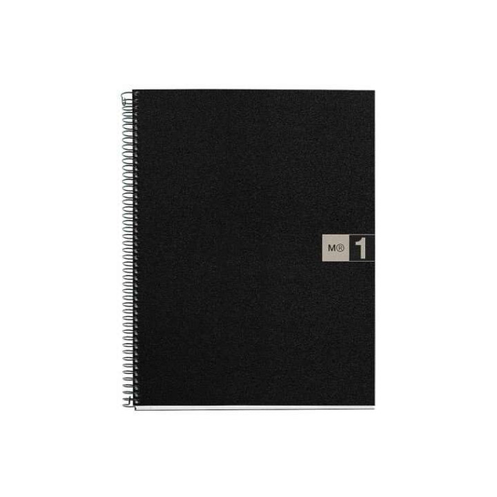 Miquel Rius Notebook1 Cuaderno de Espiral Formato A4 - 80 Hojas Microperforadas con 4 Taladros - Cuadricula 5x5 - Banda de las