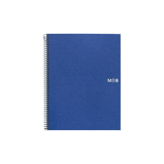 Miquel Rius Notebook6 Cuaderno de Espiral Formato A5 - 150 Hojas de 70gr Microperforadas con 2 Taladros - Cubiertas de Poliprop