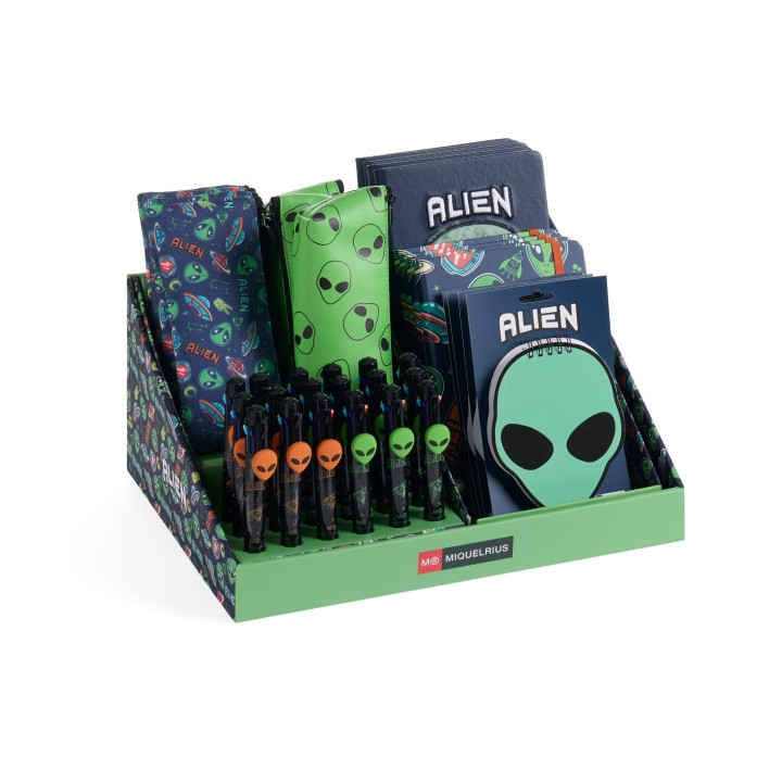 Miquel Rius Alien Expositor Multiproducto con 38 Piezas Surtidas de Cuadernos