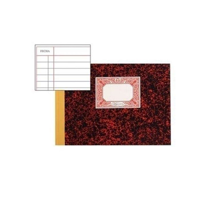 Miquel Rius Cuaderno Cartone Cuentas Corrientes Tamaño 4º Apaisado 100 Hojas - Cubiertas de Carton Contracolado - Lomo de Tel