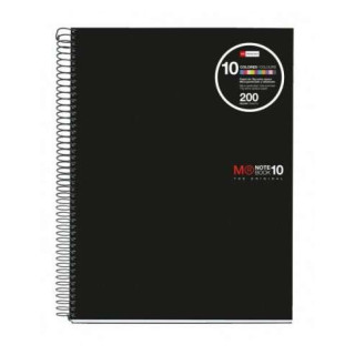 Miquel Rius Notebook10 Cuaderno de Espiral Formato A4 - 200 Hojas de 70gr Microperforadas con 4 Taladros - Cubiertas de Polipro