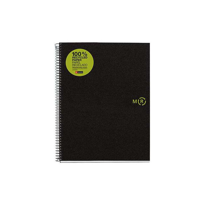 Miquel Rius Notebook4 Eco Cuaderno de Espiral Formato A4 - Papel 100% Recuperado Post-Consumo - 120 Hojas de 80gr Microperforad
