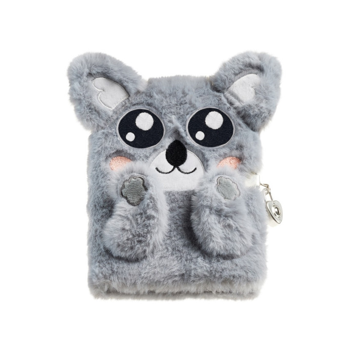 Miquel Rius Back2Fun Diario Secreto Peluche Koala - 80 Hojas Rayadas de Papel 80gr - Cierre con Llave