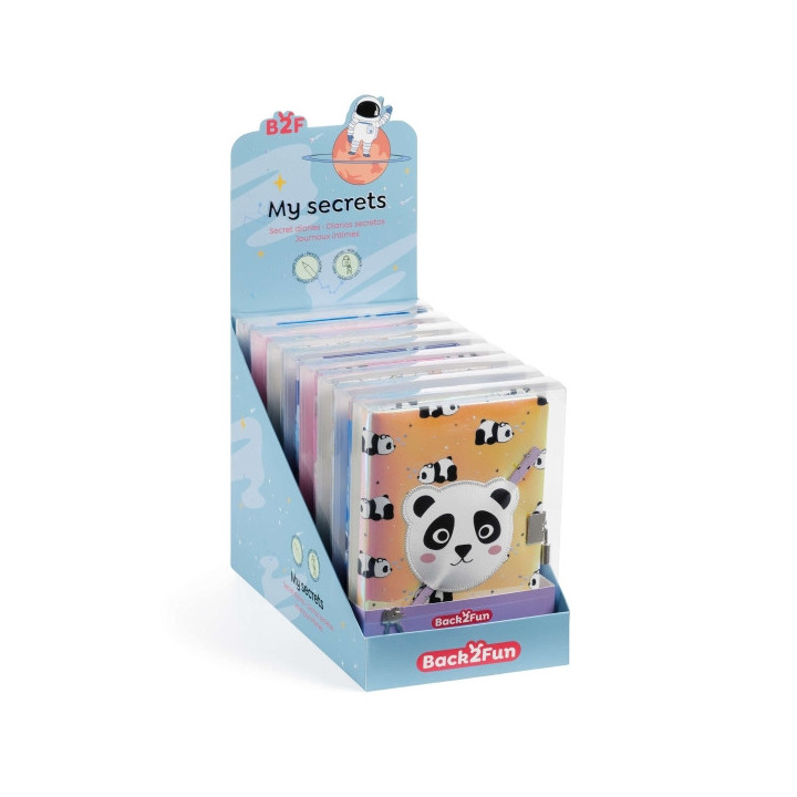 Miquel Rius Back2Fun Expositor con 9 Diarios Secretos Holograficos - 3 de cada Modelo Unicornio