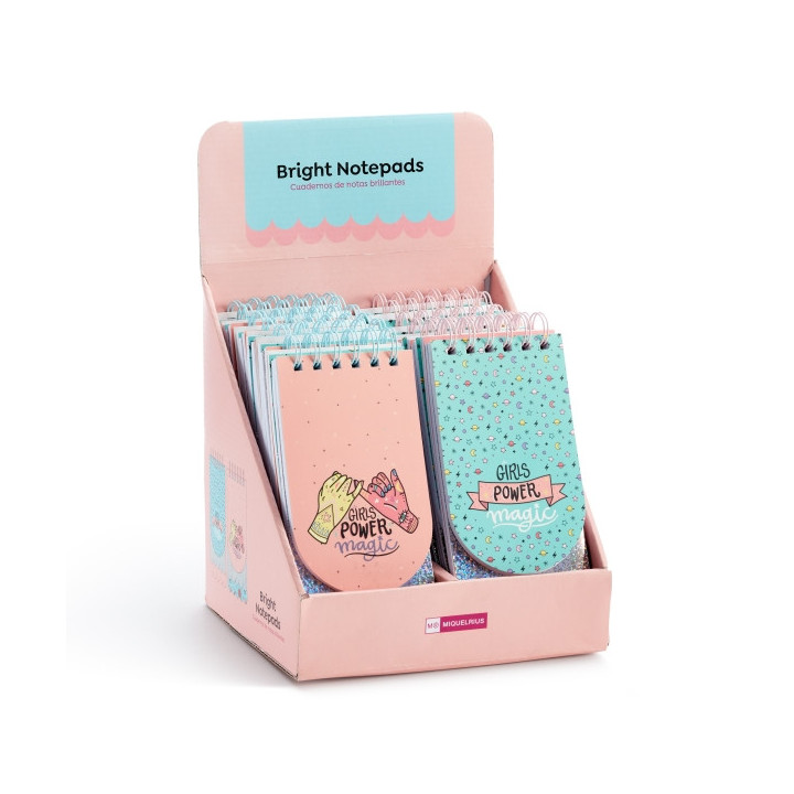 Miquel Rius Back2Fun Expositor con 12 Cuadernos de Notas con Espiral Wire-O - 80 Hojas Lisas de Papel 80 g/m2 - Cubiertas con D