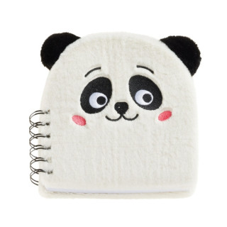 Miquel Rius Back2Fun Cuaderno Peluche Panda - 160 Hojas Lisas de Papel 80 g/m2 - Guardas Estampadas y Primera Pagina con Portad