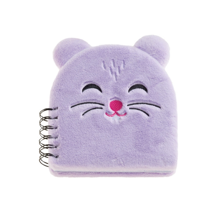 Miquel Rius Back2Fun Cuaderno Peluche Hamster - 160 Hojas Rayadas de Papel 80 g/m2 - Guardas Estampadas y Primera Pagina con Po
