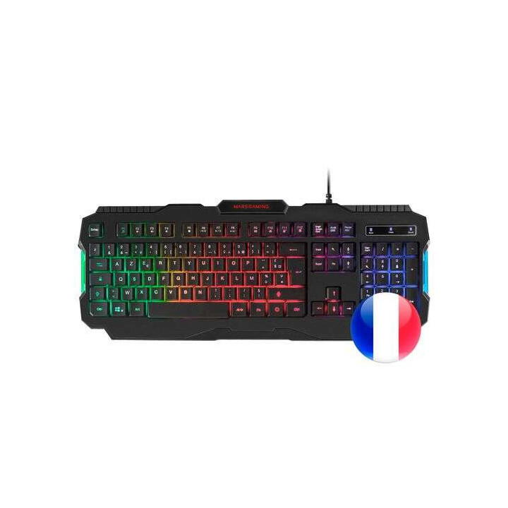 Mars Gaming MRK0 Teclado Gaming RGB Rainbow 9 Colores 15 Teclas de Funcion - 560x199x32mm - Retroiluminacion Multicolor