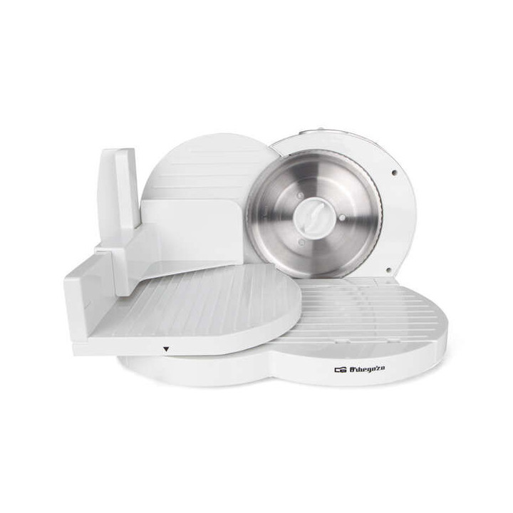 Orbegozo MS 4200 Cortadora Blanca - Potente y Eficiente - con Cuchilla de Acero Inoxidable y Ajuste de Grosor de Corte Ideal pa