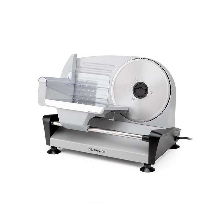 Orbegozo MS 4580 Cortafiambres Profesional - Potente y Seguro Corte de Fiambres - Cuchilla de Acero Inoxidable Extraible - Ajus