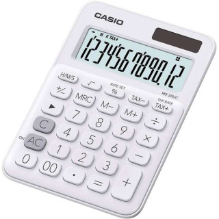Casio MS-20UC Calculadora de Sobremesa con Pantalla de 12 Digitos - Simbolos de Comando de Funcion - Marcadores de Coma de 3 Di