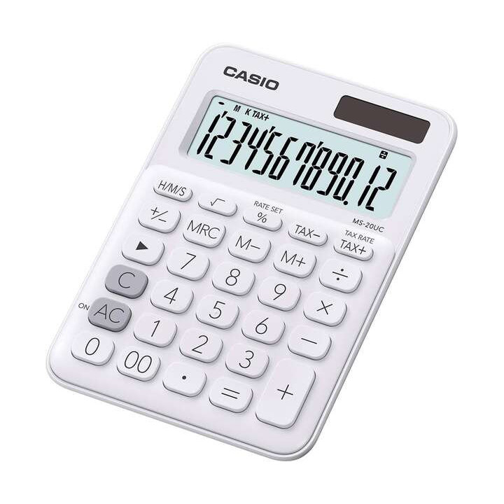 Casio MS-20UC Calculadora de Sobremesa con Pantalla de 12 Digitos - Simbolos de Comando de Funcion - Marcadores de Coma de 3 Di