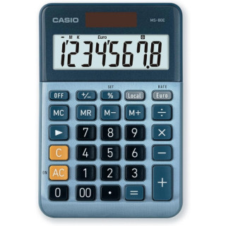 Casio MS80E Calculadora de Escritorio 8 Digitos - Tecla Doble Cero - Simbolos de Comando de Funcion - Calculo Avanzado de Porce