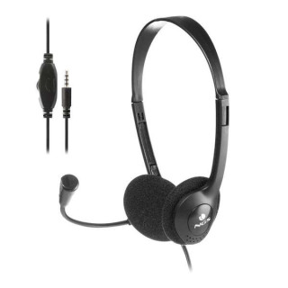 NGS Auriculares con Cable para Portatil - Microfono Ajustable - Diadema Ajustable - Control de Volumen - Conexion de Audio de 3