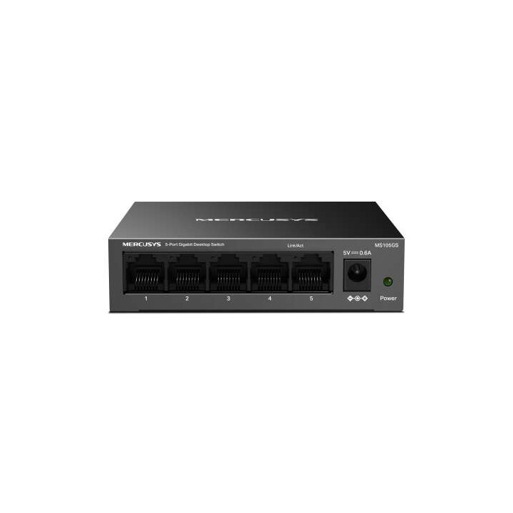 Mercusys Switch 5 Puertos Gigabit RJ45 10/100/1000Mbps con Auto-Negociacion - Diseño Compacto - Plug & Play - Tecnologia Verde