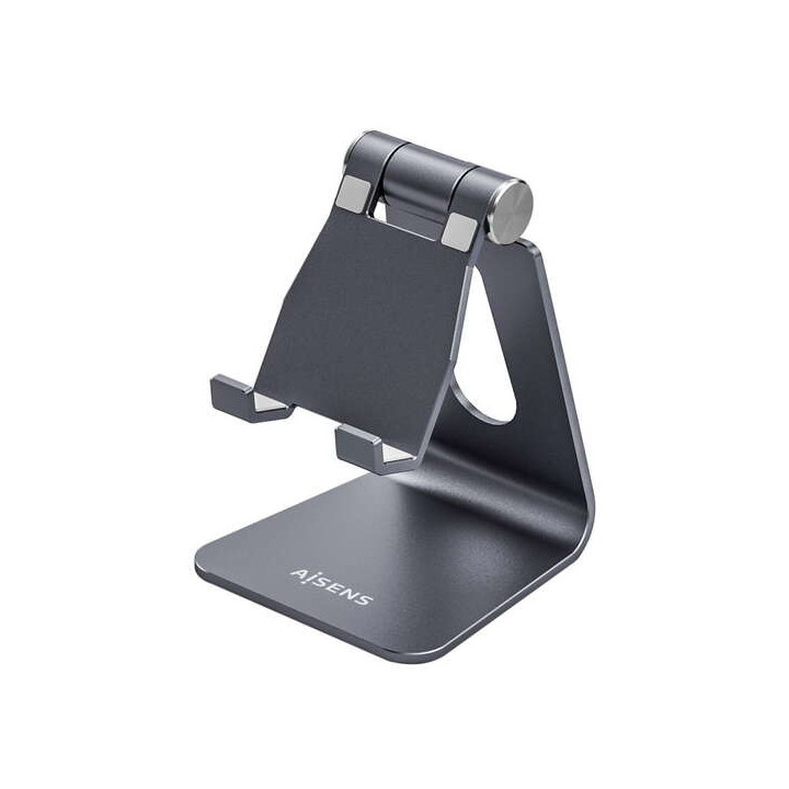 Aisens Soporte de Sobremesa Tamaño M Ajustable (1 Pivote) para Movil / Tablet - Color Gris