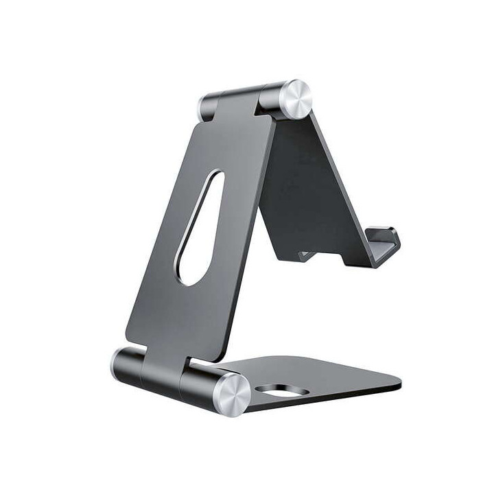 Aisens Soporte de Sobremesa Tamaño M Ajustable (2 Pivotes) para Movil / Tablet - Color Gris