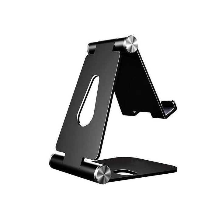 Aisens Soporte de Sobremesa Tamaño M Ajustable (2 Pivotes) para Movil / Tablet - Color Negro