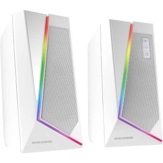 Mars Gaming Altavoces Impactantes 20W DSP RGB Bluetooth 5.0 - USB Alimentacion - Espacialidad Multi-Nivel - Iluminacion Dinamic