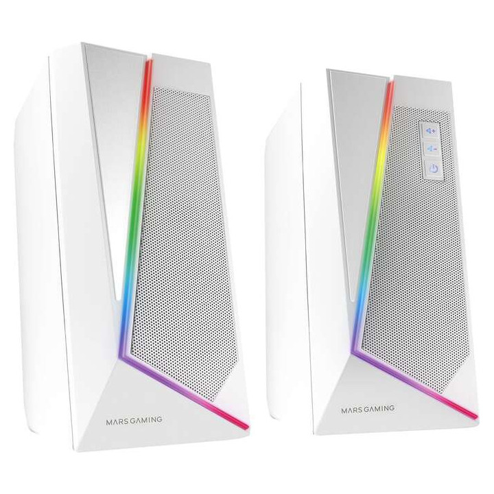 Mars Gaming Altavoces Impactantes 20W DSP RGB Bluetooth 5.0 - USB Alimentacion - Espacialidad Multi-Nivel - Iluminacion Dinamic