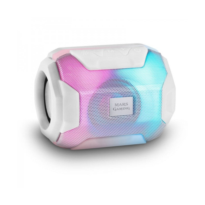Mars Gaming SoundBlast Altavoz Portatil - Sonido Impactante - Drivers Activos y Pasivos Ultra-BASS - Bluetooth 5.0 - USB y Micr