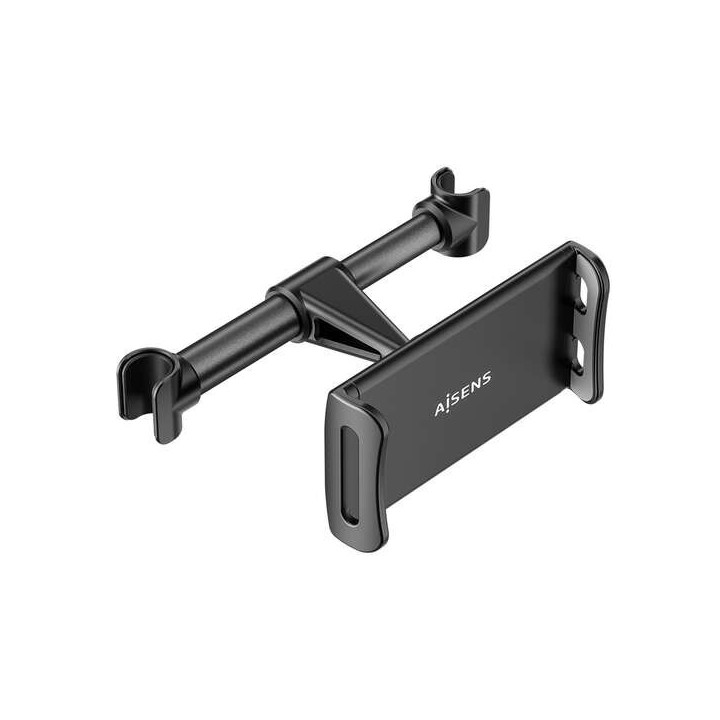 Aisens Soporte Coche Ajustable (1 Pivote) para reposacabezas para Telefono / Tablet - Color Negro
