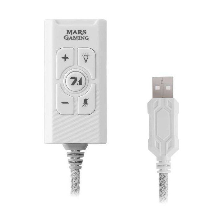 Mars Gaming MSC2W Tarjeta de Sonido Externa 7.1 USB - Jack 3.5mm Audio