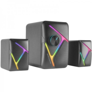 Mars Gaming MS-H21 Altavoz Gaming - Sonido 2.1 35W - Drivers 3D Surround - Iluminacion RGB - Control Frontal - Conexion Plug &