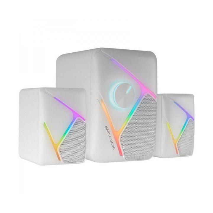 Mars Gaming MS-H21 Altavoz Gaming - Sonido 2.1 35W - Drivers 3D Surround - Iluminacion RGB - Control Volumen Frontal - Conexion