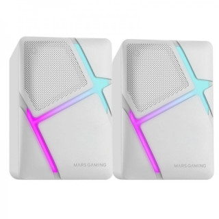 Mars Gaming MS-H Altavoces Compactos - Sonido Envolvente 10W - Iluminacion RGB Flow - Drivers Invertidos - Conexion Jack y USB