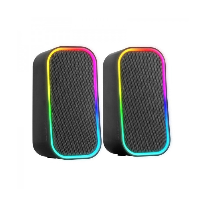 Mars Gaming MS-OM Altavoces - Sonido Envolvente 20W - Iluminacion RGB Controlable - Bluetooth 5.3 y AUX-IN - Compatibilidad Uni