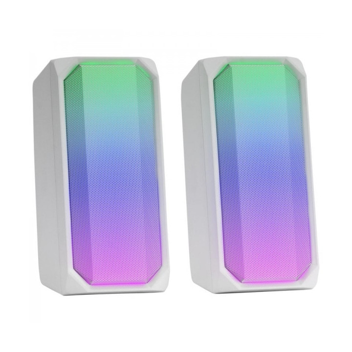 Mars Gaming MSRGB Altavoces Gaming - 15W Potencia - RGB FULL MESH - Bluetooth 5.0 - DSP Sonido Multi-nivel - Caja de Control Ta