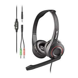 NGS MSX 10 Pro Auriculares con Microfono Plegable - Diadema Ajustable - Almohadillas Acolchadas - Control en Cable - Cable de 1