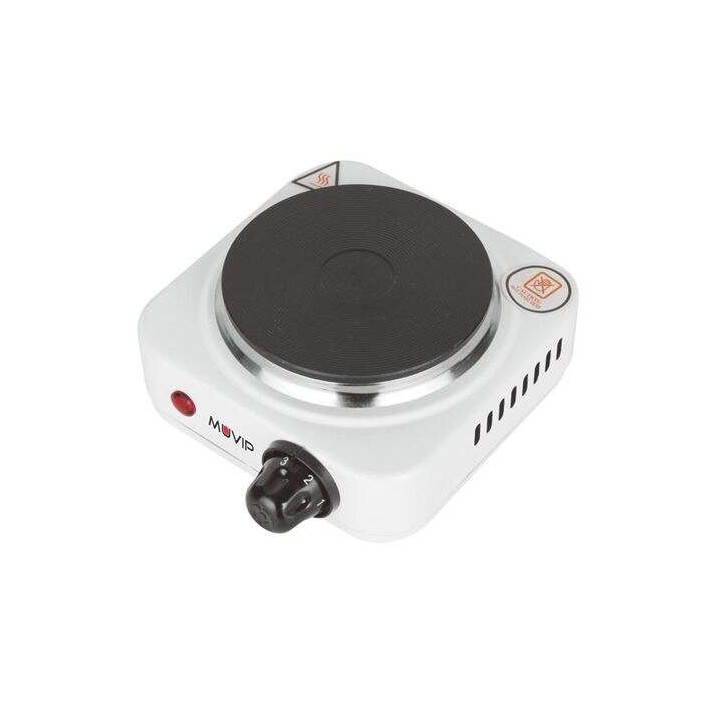 Muvip Cocina Electrica de 1 Placa 500W - 5 Niveles de Potencia - Termostato con Sistema de Seguridad