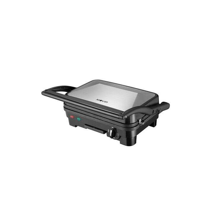 Muvip Sandwichera Inox 1800W - Placas Antiadherentes Reversibles Grill