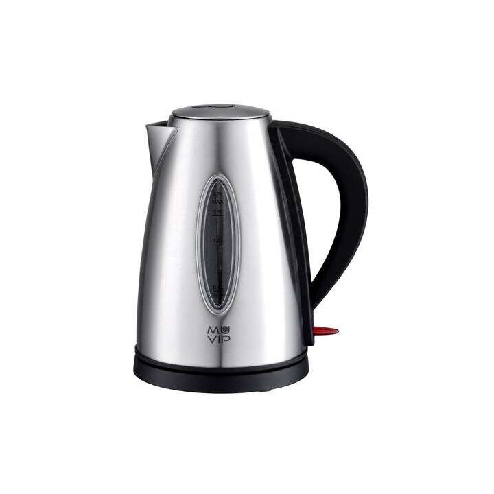 Muvip Hervidor de Agua Electrico 2200W - Capacidad 1.7L - Cuerpo de Acero Inoxidable - Indicador de Nivel - Base Giratoria